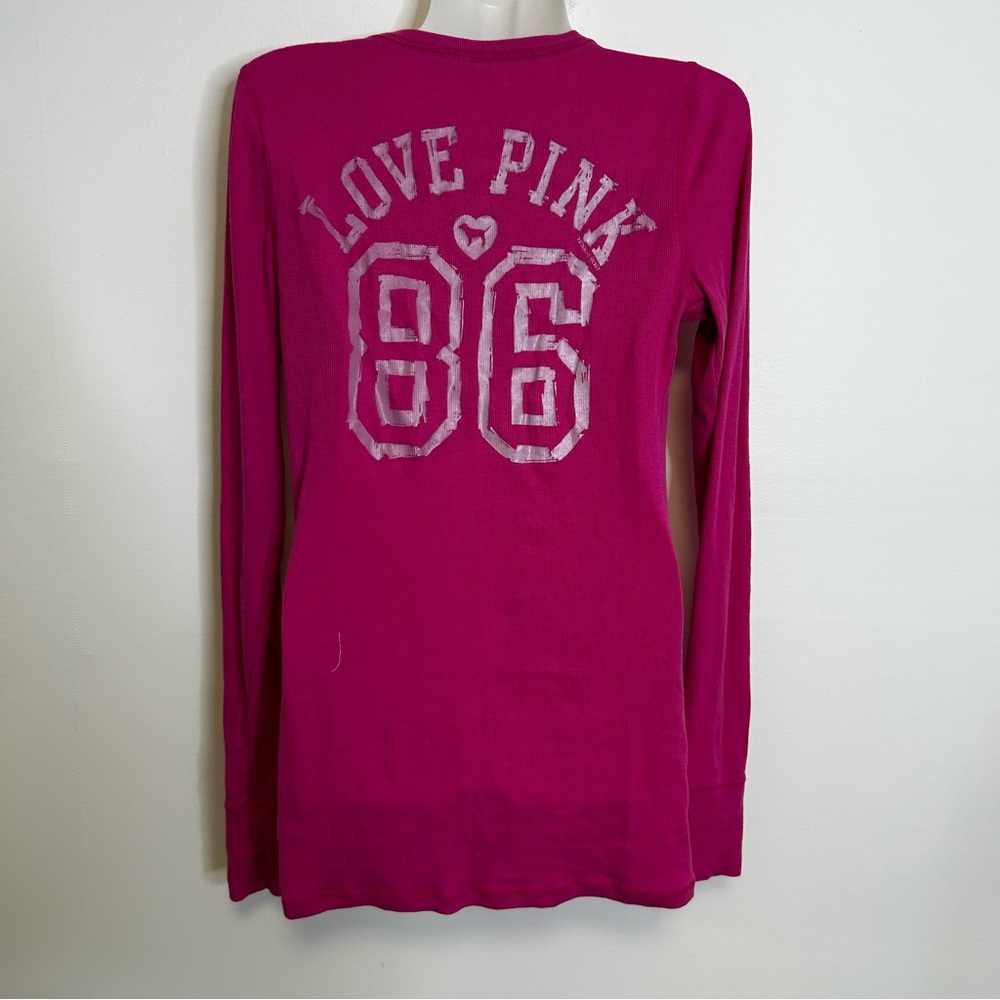 ◾️Y2K Vintage Victoria Secret Pink Henley - Picture 2 of 8